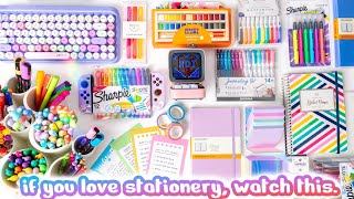 Huge School Supplies Haul ✨ Stationery Giveaway 2021 aesthetic [upl. by Ainevuol741]