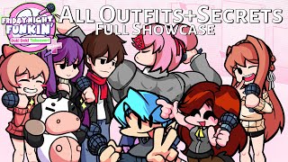 Every Outfits And Secret Outfits in FNF Doki Doki Takeover Plus FULL SHOWCASE [upl. by Akisey]