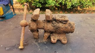 💡Genius Man Restoring Dirty Double Jaws Bench Vise  Rescue amp Repair Vintage Rusty Tools [upl. by Ahsiekar]