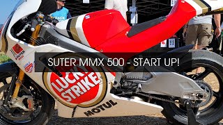 Suter MMX 500 Two Stroke Start Up in 4K  A modern 2 Stroke 500cc MotoGP  LWTMotocom [upl. by Htessil]