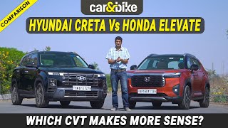 Hyundai Creta Or Honda Elevate Fuel Efficient Automatics Fight it Out [upl. by Zetnauq]