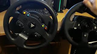 Thrustmaster TMX vs Logitech G920 wheel and buttons noise [upl. by Artemla673]