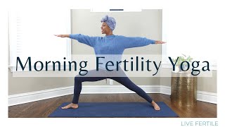 Morning Fertility Yoga  Gentle AM Yoga for Fertility and Conception [upl. by Ilenay]