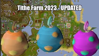 OSRS UPDATED Tithe Farm Guide 2023  7 ROWS  113k XPHR [upl. by Alleira]