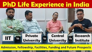 PhD Life Experience in India  IIT Central University Private University and Research Institute [upl. by Analaj]