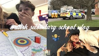 a day in the life of BRITISH SECONDARY SCHOOL  vlogmas [upl. by Akcirret726]