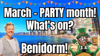 Benidorm  March  Loads going on  Events and Fiesta schedule [upl. by Annasor]