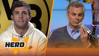 Christian Pulisic talks about winning USMNT Player of the Year  THE HERD [upl. by Dimitri]