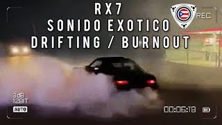 Rotativo RX7 Sonido EXOTICO Drifting  Burnout en Puerto Rico [upl. by Seldun]