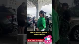 Genelia DSouza Spotted At Mumbai Airport genelia short youtubeshort shorts trending viral yt [upl. by Elsinore]