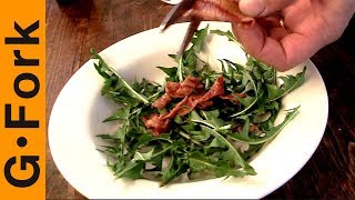 A Decadent Dandelion Greens Recipe  Dandelion Foraging  GardenFork [upl. by Malynda]