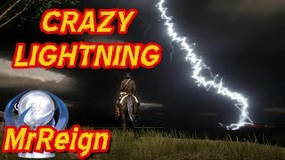 Red Dead Redemption 2  Ultimate Lightning Compilation  Crazy Lightning Strikes amp Storms [upl. by Darra]