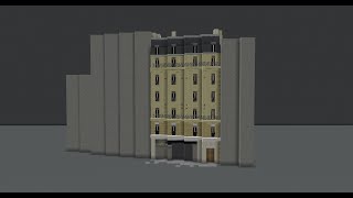 Minecraft build tutorial  Paris haussmannien building at 11 scale for Build the Earth Project [upl. by Enamrahc]