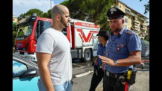 Scandicci incendio sterpaglie vicino alle abitazioni sul posto Vigili del Fuoco e Carabinieri e 118 [upl. by Herr766]