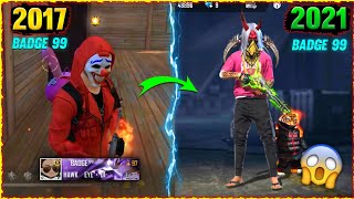 FREE FIRE PLAYERS 2017 VS 2021  Garena Free fire 20 [upl. by Sidky782]