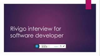 Rivigo Interview  Software Developer [upl. by Pax]