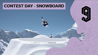 CONTEST DAY HIGHLIGHTS SNOWBOARD  Swatch Nines23 [upl. by Racso]