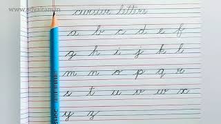 Cursive writing a to z CBSE ICSE IGCSE IB Small letters कैसे लिखना सिखाएं lkg ukg abcd [upl. by Heigho]