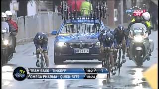 Tirreno  Adriatico 2013  Stage 1 Eng [upl. by Hayikat]