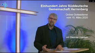 100 Jahre SV Herrenberg  OnlineGottesdienst vom 15032020 [upl. by Eekcaj]