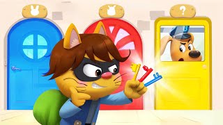 The KeyStealing Cat  Safety Tips  Police Chase  Kids Cartoon  Sheriff Labrador  BabyBus [upl. by Beore]