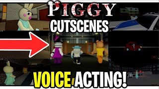 PIGGY ALL CUTSCENES  VOICE ACTING Roblox Piggy Book 1  All Cutscenes [upl. by Nauqaj306]