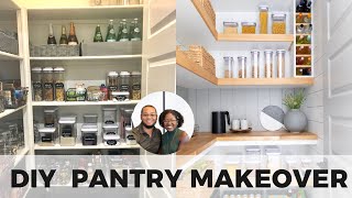 DIY Custom WalkIn Pantry Makeover [upl. by Yelnikcm]