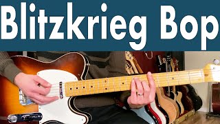 Ramones Blitzkrieg Bop Guitar Lesson  Tutorial  TABS [upl. by Sukramal700]