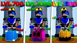 UPEI DO 700 AO 1500 MAS SÓ VALE FRUTAS DA FACTORY NO BLOX FRUITS  ROBLOX [upl. by Trill718]