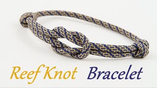 Reef Knot Square Knot Paracord Bracelet [upl. by Oflodor26]