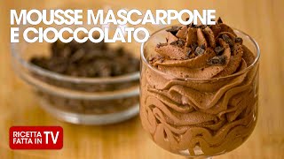 MOUSSE CIOCCOLATO E MASCARPONE di Benedetta Rossi  Ricetta TV Fatto in Casa per Voi [upl. by Edvard]