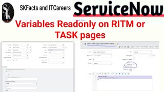 How to Make variables readonly on RITM or TASK level servicenow skfacts [upl. by Rebhun176]