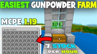 Minecraft EASY Creeper Gunpowder Farm in 119  Pocket Edition Bedrock Edition [upl. by Ahar]