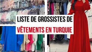 Liste gratuite de fournisseurs de vêtements en gros Turquie  Grossistes dIstanbul [upl. by Jacquelynn]