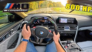 800HP BMW M8 Convertible INSANELY LOUD POV Drive [upl. by Hairahcez]