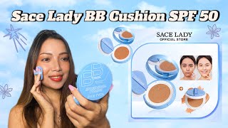 SACE LADY BB CUSHION REVIEW AND DEMO  is it worth it [upl. by Noivax678]