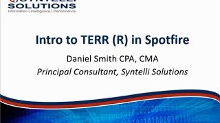 TIBCO Spotfire Best Practices Intro to TERR   Part 1 [upl. by Essie]