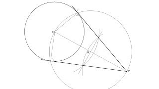 Rectas tangentes a una circunferencia que pasan por un punto exterior [upl. by Annaxor]