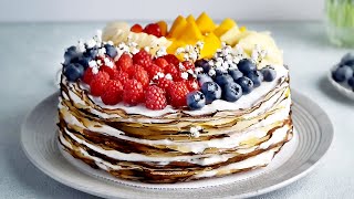 Chocolate Crepe Cake  How To Make A Crepe Cake  Hoopla Recipes [upl. by Atinehc]