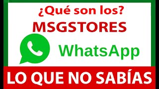 Que son los archivos MSGSTORES de WhatsApp [upl. by Ahseem]