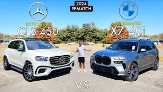 RIVAL REMATCH  2024 BMW X7 vs 2024 Mercedes GLS Comparison [upl. by Eidnew]