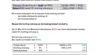 Rekeningkundige Vergelyking  20 BETALINGS AAN KREDITEURE [upl. by Okime]