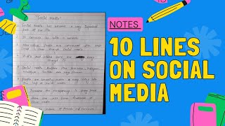 10 Lines On Social Media In English  Essay On Social Media 10 Lines  Social Media Essay Writing [upl. by Aeneus623]