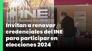 Invitan a renovar credenciales del INE para participar en elecciones 2024  Jalisco Noticias [upl. by Llertrac]