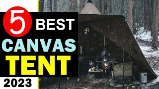 Best Canvas Tents for Camping 20232024 🏆 Top 5 Best Canvas Tent Reviews [upl. by Rattan]