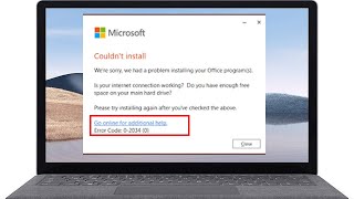 How To Fix Microsoft Office Installation Error 02034 [upl. by Htrap]