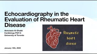 Echocardiographic Assessment of Rheumatic Heart Disease [upl. by Aisemaj]