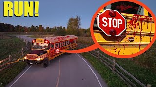 If you ever see this School Bus with BLOOD all over it Drive away fast Its a Trap [upl. by Kayley]