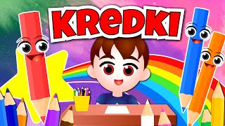 Kazio i KREDKI 🌈 Kolory dla dzieci po polsku  Bajka edukacyjna o kolorach i kredkach [upl. by Laural]