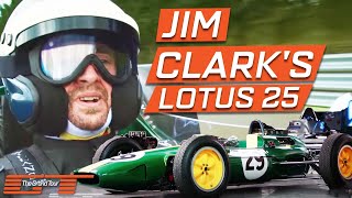 Richard Hammond Drives Beautitful Lotus 25 Once Driven By F1 Driver Jim Clark  The Grand Tour [upl. by Nylodam]